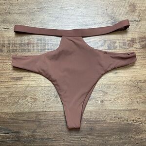 NWT Po Swim by Ava Frati Becca Cheekier Bikini Bottom Large